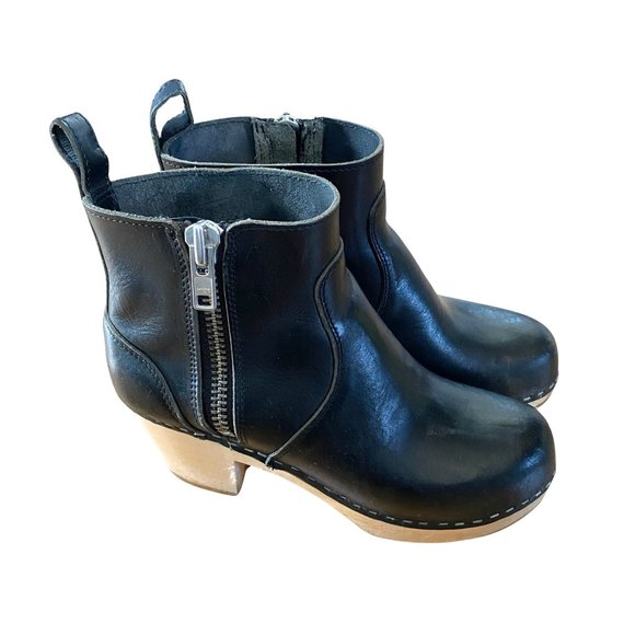 SWEDISH HASBEENS Emy Zipper Boots Black HASBEEN booties 36 6 - Picture 8 of 8